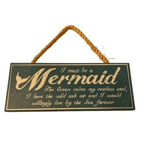 Mermaid Placque NWOT **HOST PICK**
